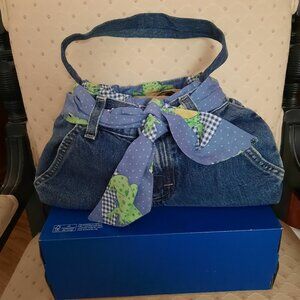 Cute Handmade Jean Purse 13X7X3 Lined